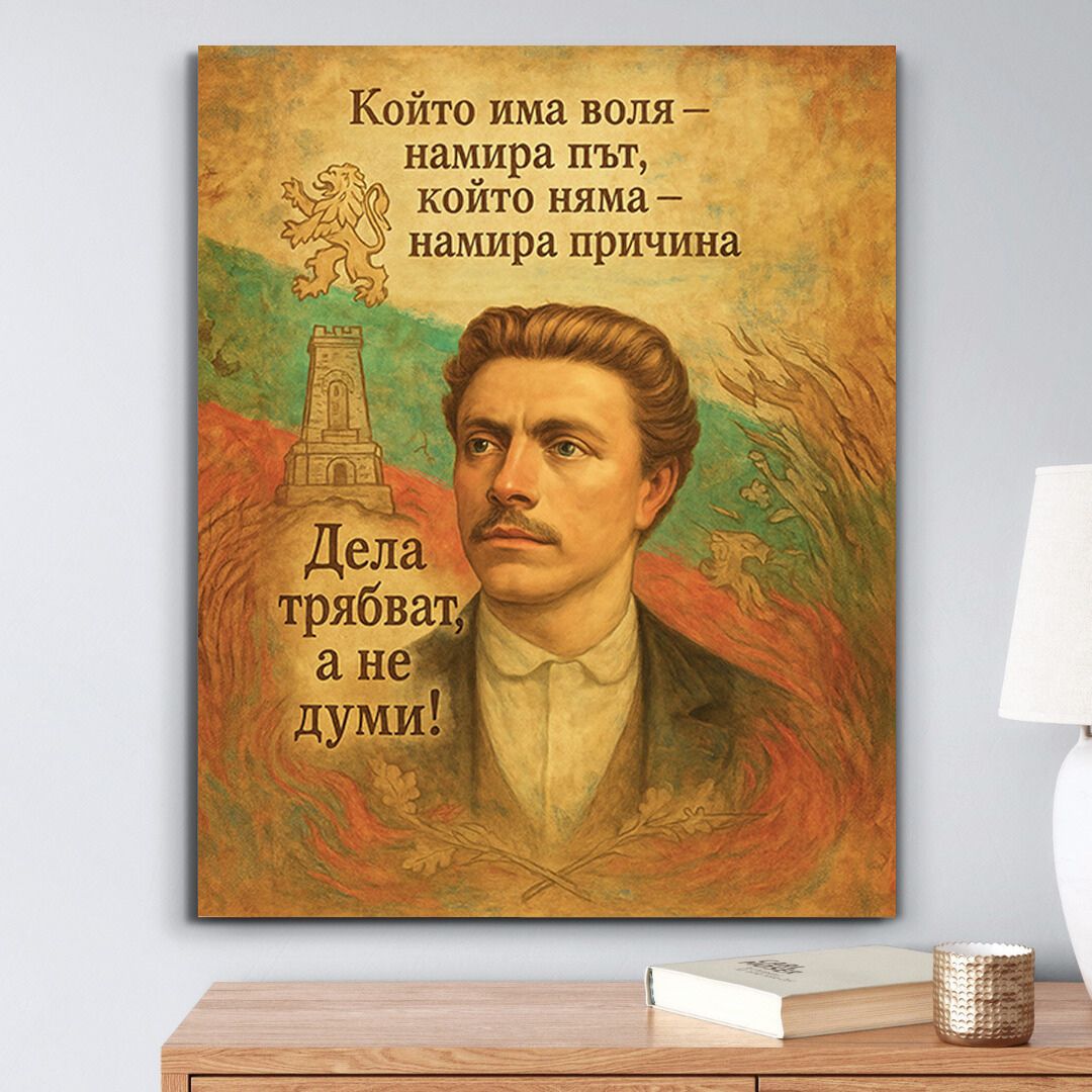 Патриотична Картина с Васил Левски / Христо Ботев (5 вида)