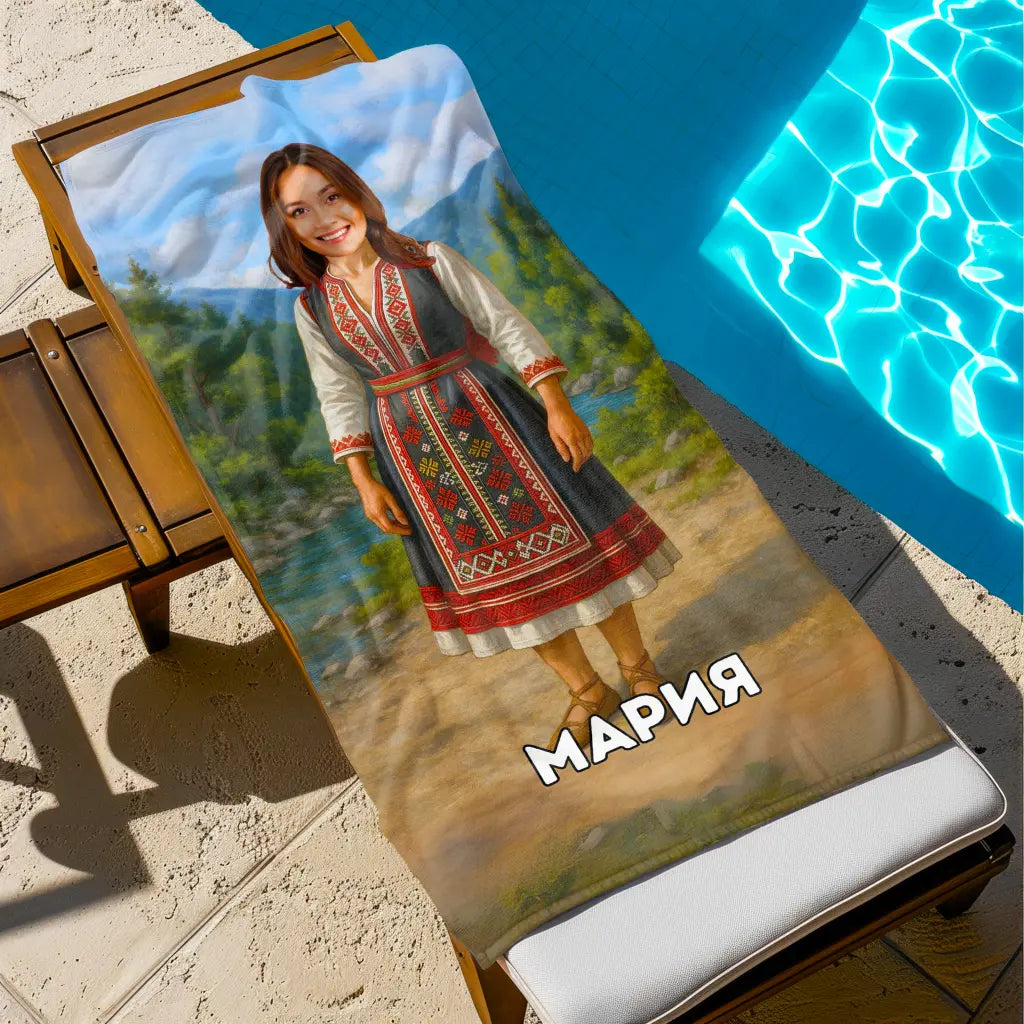 Народна Носия дамска - Хавлия с Лицето ти