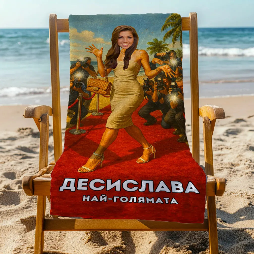 Папараци 2 - Плажна Хавлия с Лицето ти