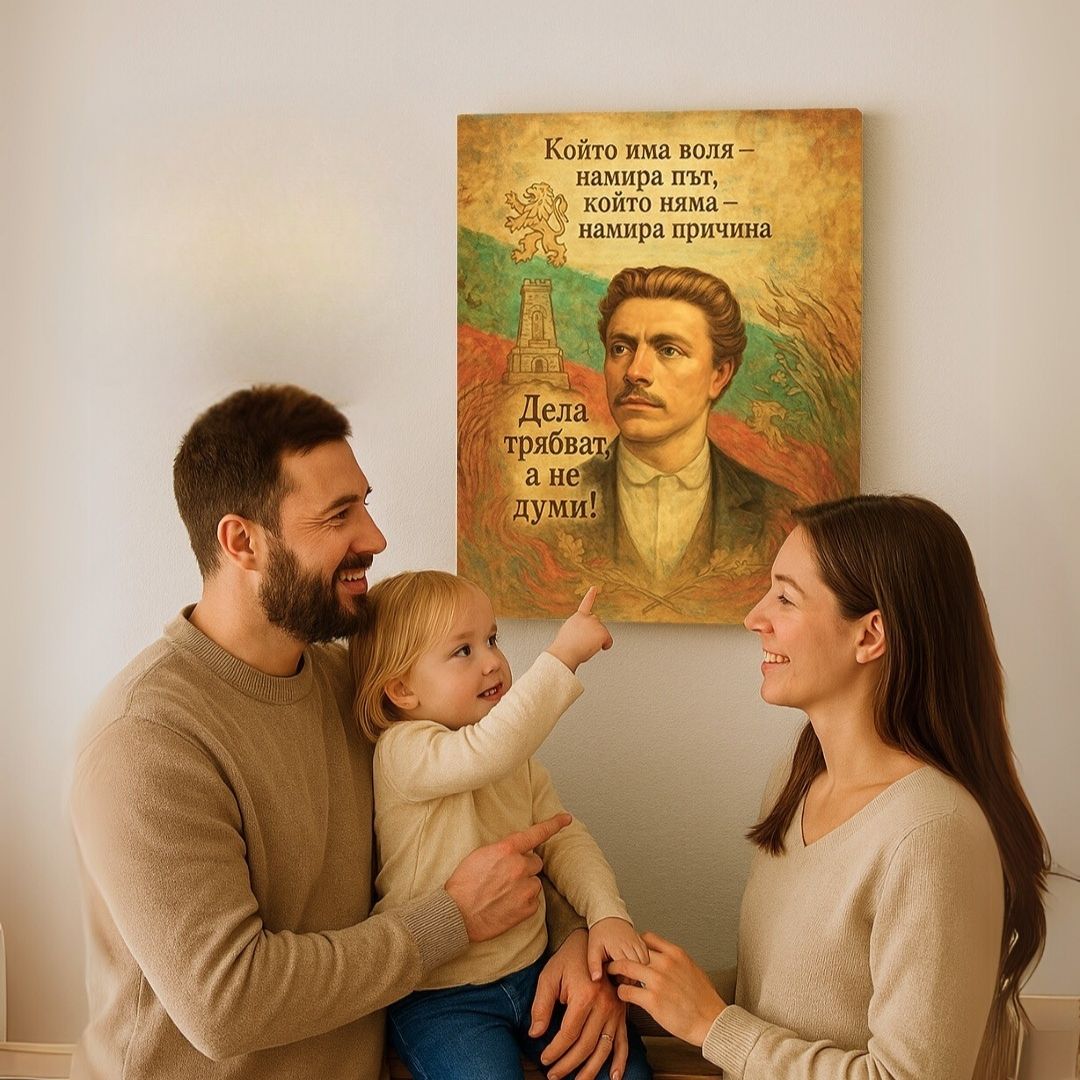Патриотична Картина с Васил Левски / Христо Ботев (5 вида)