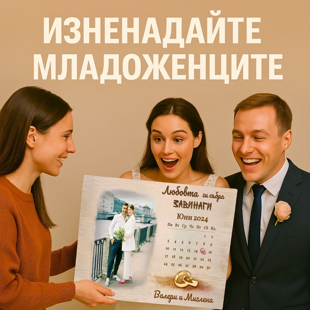 Картина "Тя каза ДА!" | за Младоженци за Годеж или Сватба