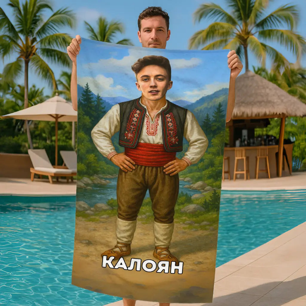 Народна Носия мъжка - Хавлия с Лицето ти