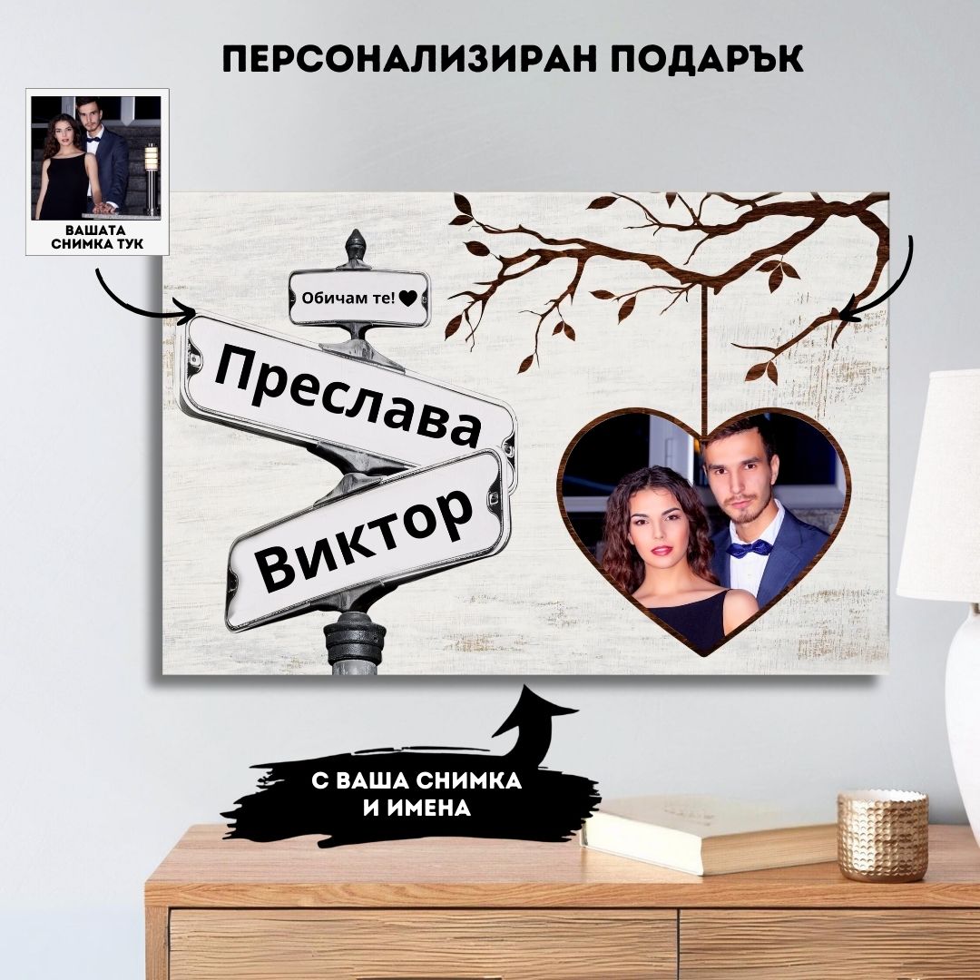 Дървото на Любовта | Картина За Двойки Със Снимка