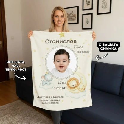 Одеялце за Момче | Снимка, Име, Ръст, тегло и дата