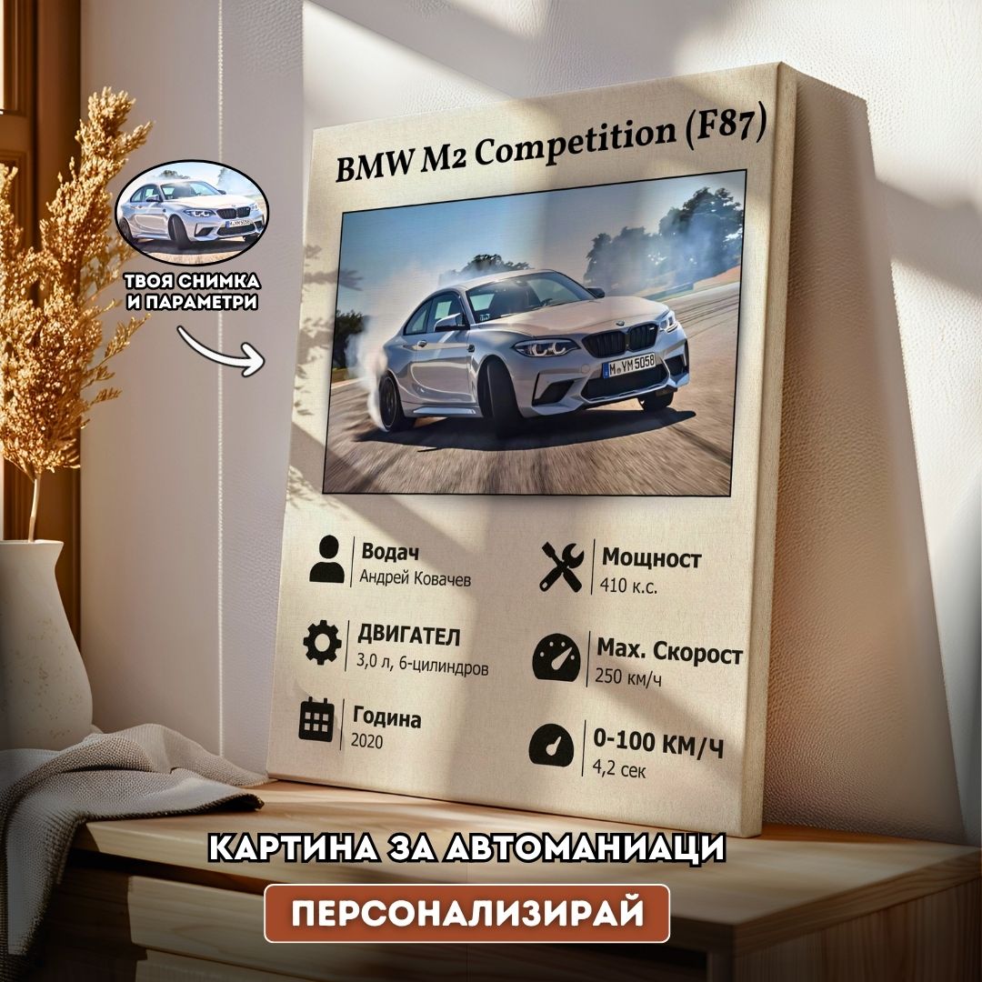 Картина със Снимка и Параметри на Колата