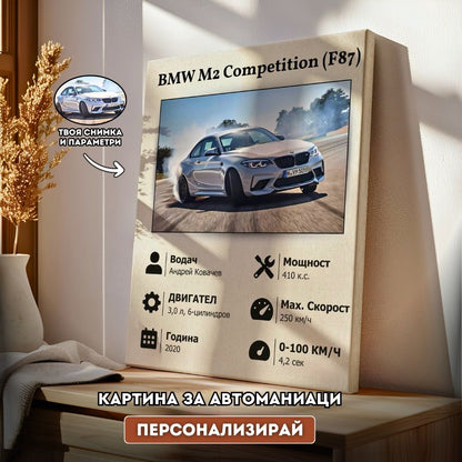 Картина със Снимка и Параметри на Колата