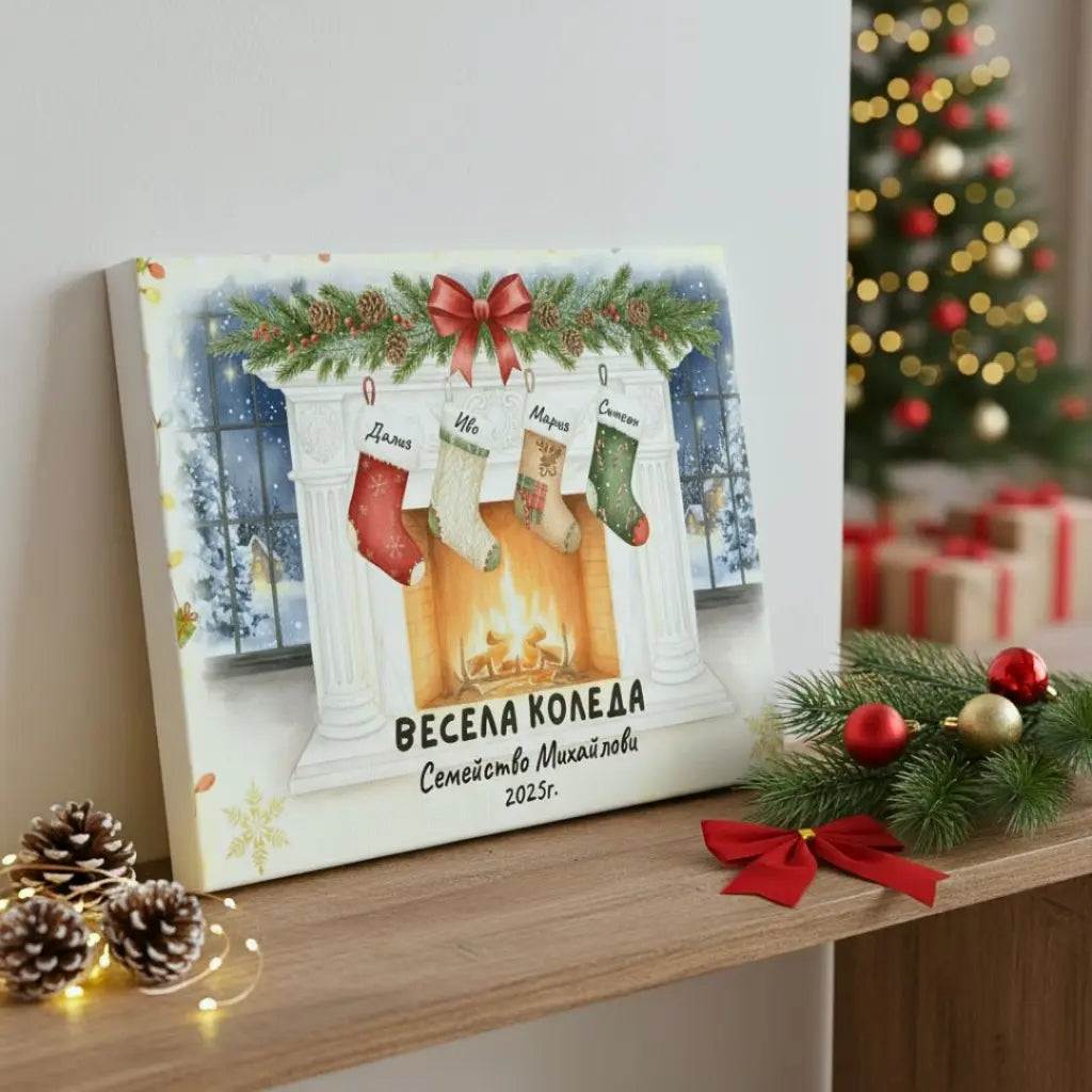 Коледни Чорапчета | Картина за 2-6 Имена