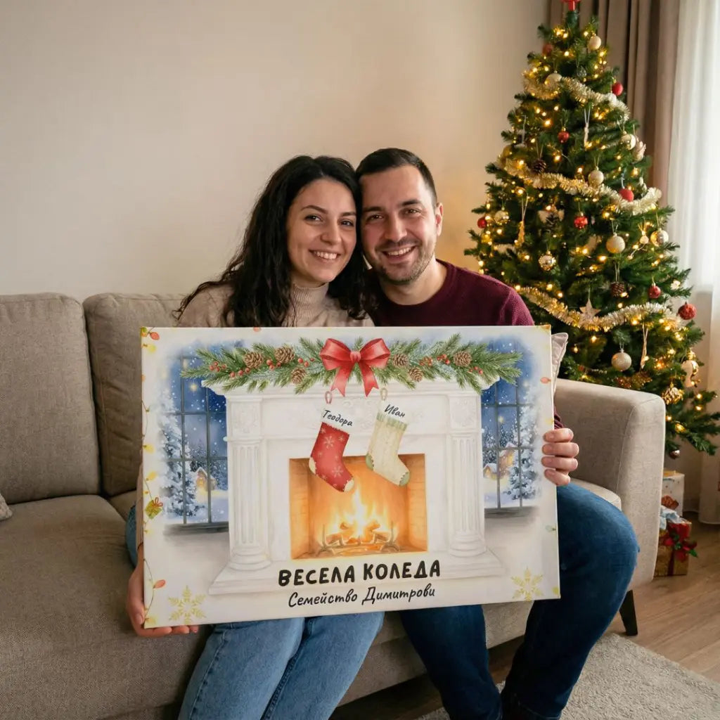 Коледни Чорапчета | Картина за 2-6 Имена