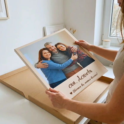 Принт на Канава - Kартина с Твоя Снимка, Имена и Текст