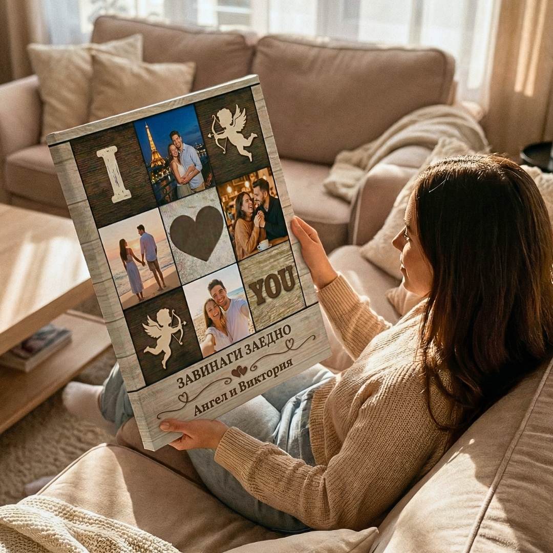 I ♥︎ YOU - Картина с 4 Ваши Снимки