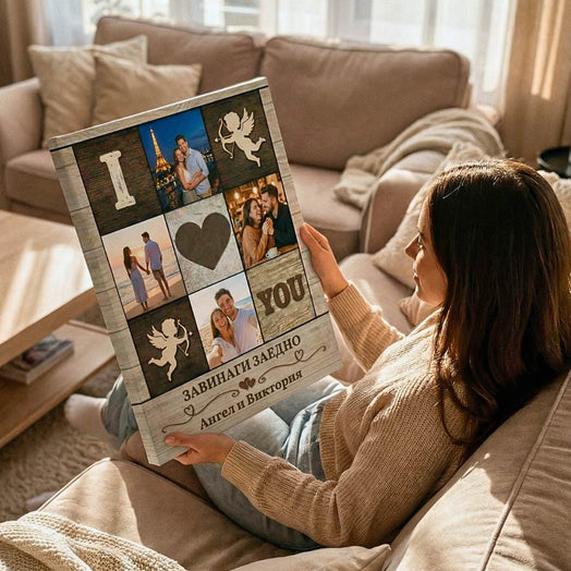 I ♥︎ YOU - Картина с 4 Ваши Снимки