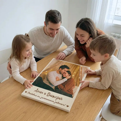 Принт на Канава - Kартина с Твоя Снимка, Имена и Текст