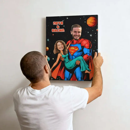 Супермен и Неговата Героиня – Картина с Вашите Лица