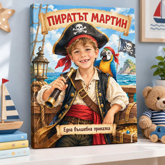 AI картина на канава „детска приказна книга“ от ваша снимка, близък план на канавата